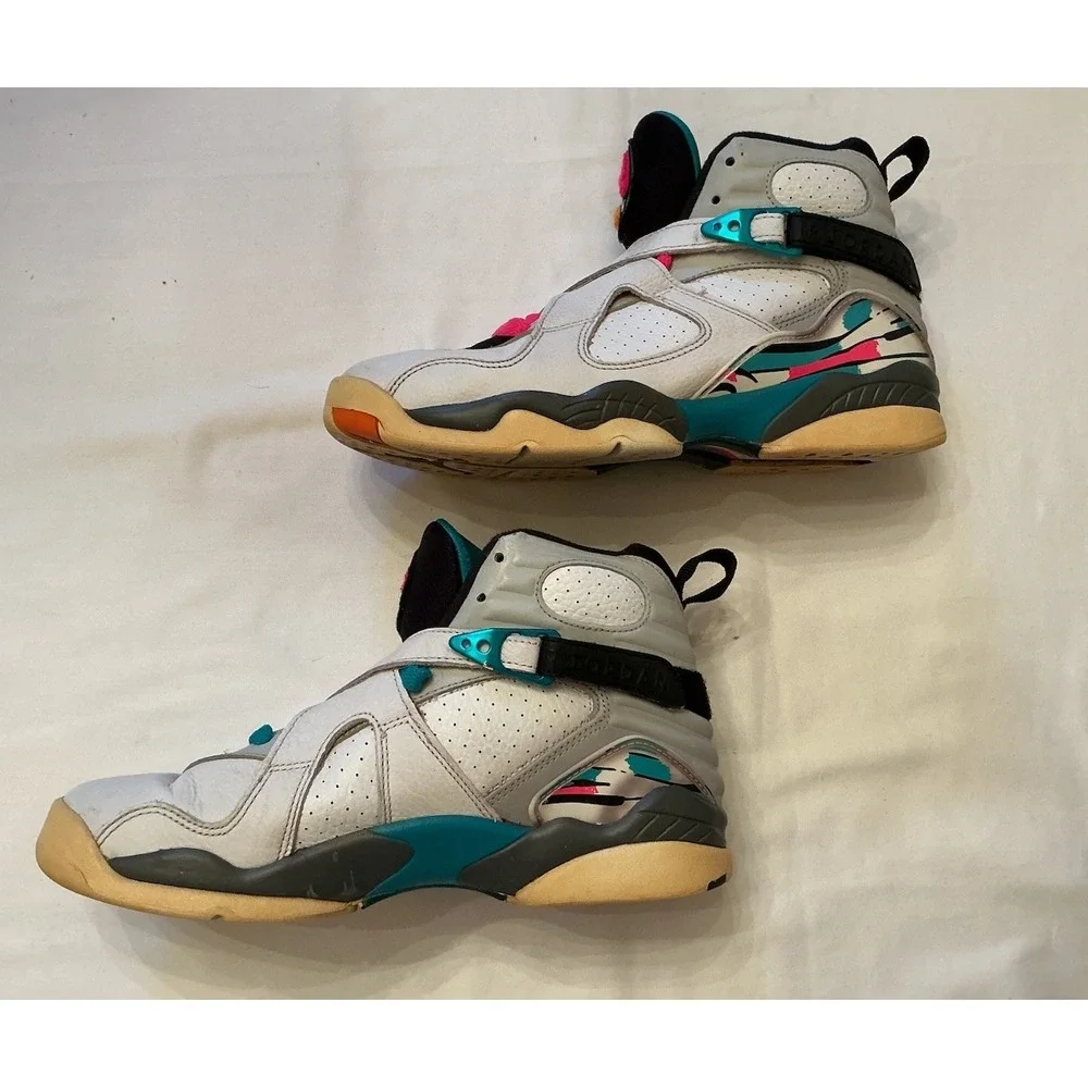Nike Boys Air Jordan 8 305368-113 Multicolor Sneakers Shoes Size 6.5Y Women's 8